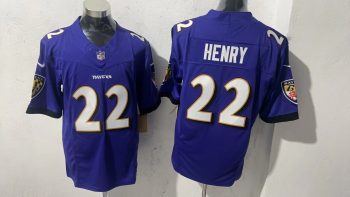 Baltimore Ravens 22 Derrick Henry Purple Stitched Jersey (2)