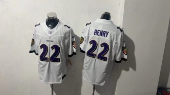 Baltimore Ravens 22 Derrick Henry White Stitched Jersey