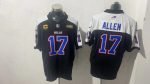 Buffalo Bills #17 Allen BlackWhite Stitched Jersey