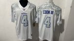 Buffalo Bills #4 Cook III White Stitched Jersey