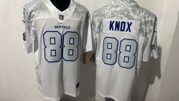Buffalo Bills #88 Knox White Stitched Jersey