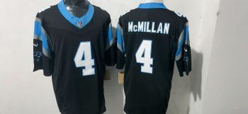 Carolina Panthers #4 Raheem McMillan Black Stitched Jersey