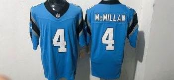 Carolina Panthers #4 Raheem McMillan Blue Stitched Jersey
