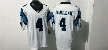 Carolina Panthers #4 Raheem McMillan White Stitched Jersey