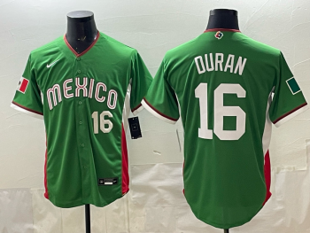 Mexico #16 Duran Green Stitched Jersey
