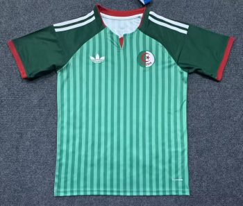 2026 Algeria Green Striped World Cup soccer jersey customize any name any number