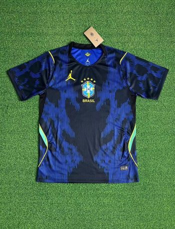2026 Brazil Dark Blue Pattern World Cup soccer jersey customize any name any number