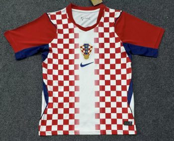 2026 Croatia Red & White Checkerboard World Cup soccer jersey customize any name any number