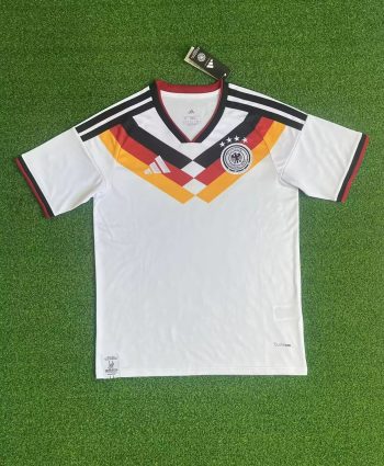2026 Germany White with Red, Black & Gold Stripes World Cup soccer jersey customize any name any number (1)
