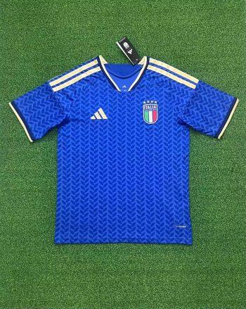2026 Italy Blue with Leaf Pattern World Cup soccer jersey customize any name any number