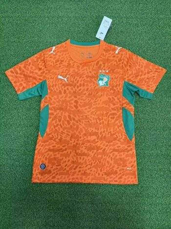 2026 Ivory Coast Orange with Green Trim World Cup soccer jersey customize any name any number