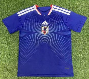 2026 Japan Royal Blue with Line Pattern World Cup soccer jersey customize any name any number