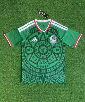 2026 Mexico Green with Aztec Pattern World Cup soccer jersey customize any name any number