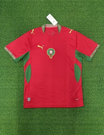 2026 Morocco Red with Green Trim World Cup soccer jersey customize any name any number