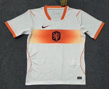 2026 Netherlands White with Orange Stripe World Cup soccer jersey customize any name any number