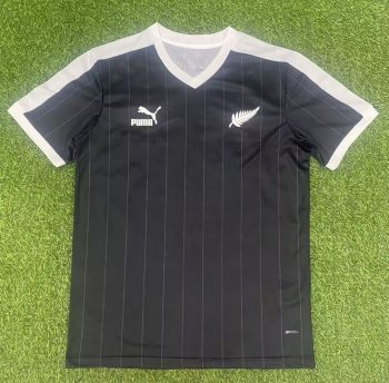 2026 New Zealand Black with White Stripes World Cup soccer jersey customize any name any number