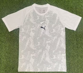 2026 New Zealand White with Gray Pattern World Cup soccer jersey customize any name any number