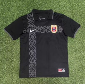 2026 Norway Black with Celtic Pattern World Cup soccer jersey customize any name any number