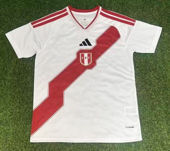 2026 Peru White with Red Stripe World Cup soccer jersey customize any name any number