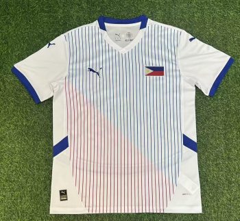 2026 Philippines White with Red & Blue Stripes World Cup soccer jersey customize any name any number
