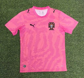 2026 Portugal Pink with Stripe Pattern World Cup soccer jersey customize any name any number