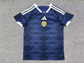 2026 Scotland Navy Blue with Geometric Pattern World Cup soccer jersey customize any name any number
