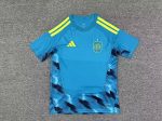 2026 Spain Teal with Yellow Stripes World Cup soccer jersey customize any name any number