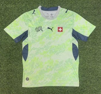 2026 Switzerland Neon Green with Pattern World Cup soccer jersey customize any name any number