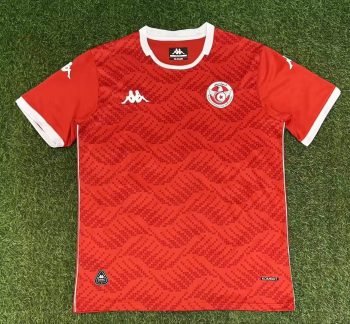 2026 Tunisia Red with White Trim World Cup soccer jersey customize any name any number