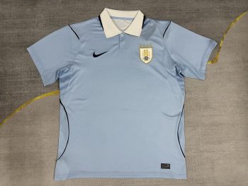 2026 Uruguay Light Blue with White Collar World Cup soccer jersey customize any name any number
