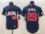2026 World Cup Baseball USA #29 Skubal Navy stitched jersey