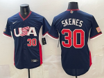 2026 World Cup Baseball USA #30 Skenes Navy stitched jersey