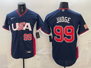 2026 World Cup Baseball USA #99 Judge Navy stitched jersey