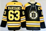 Boston Bruins #63 Marchand Black stitched hockey jersey