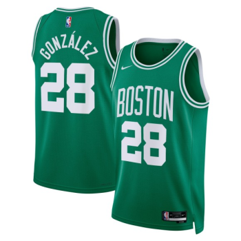 Boston Celtics #28 Hugo Gonzalez Kelly Green Icon Edition Stitched Jersey