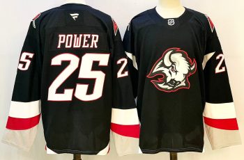 Buffalo Sabres #25 Power Black stitched hockey jersey