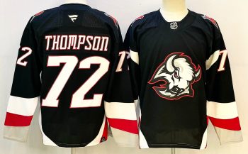 Buffalo Sabres #72 Thompson Black stitched hockey jersey
