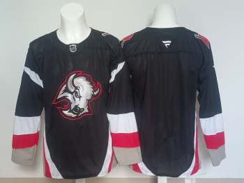 Buffalo Sabres Blank Black stitched hockey jersey