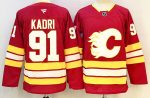 Calgary Flames #91 Kadri Red stitched hockey jersey