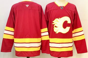 Calgary Flames Blank Red stitched hockey jersey
