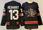 Canada #13 Reinhart Black stitched hockey jersey