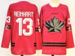 Canada #13 Reinhart Red stitched hockey jersey