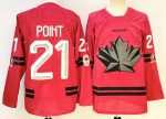 Canada #21 Point Red stitched hockey jersey