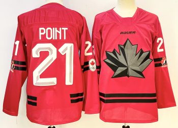 Canada #21 Point Red stitched hockey jersey