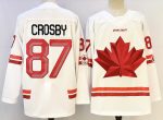 Canada #87 Crosby White stitched hockey jersey