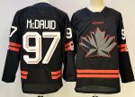 Canada #97 McDavid Black stitched hockey jersey