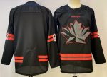 Canada blank black stitched hockey jersey