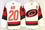 Carolina Hurricanes #20 Aho White stitched hockey jersey
