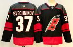 Carolina Hurricanes #37 Svechnikov Black stitched hockey jersey