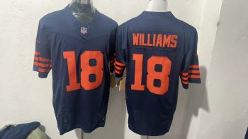 Chicago Bears #18 Caleb Williams Navy Stitched Jersey